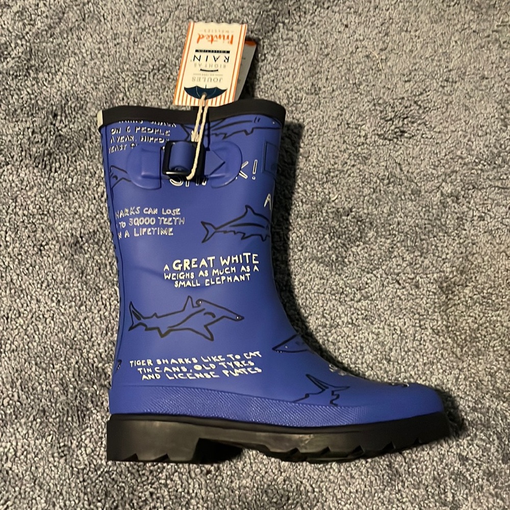 NWT Joules Printed Welly Rain Boots, US 2 (UK 33)